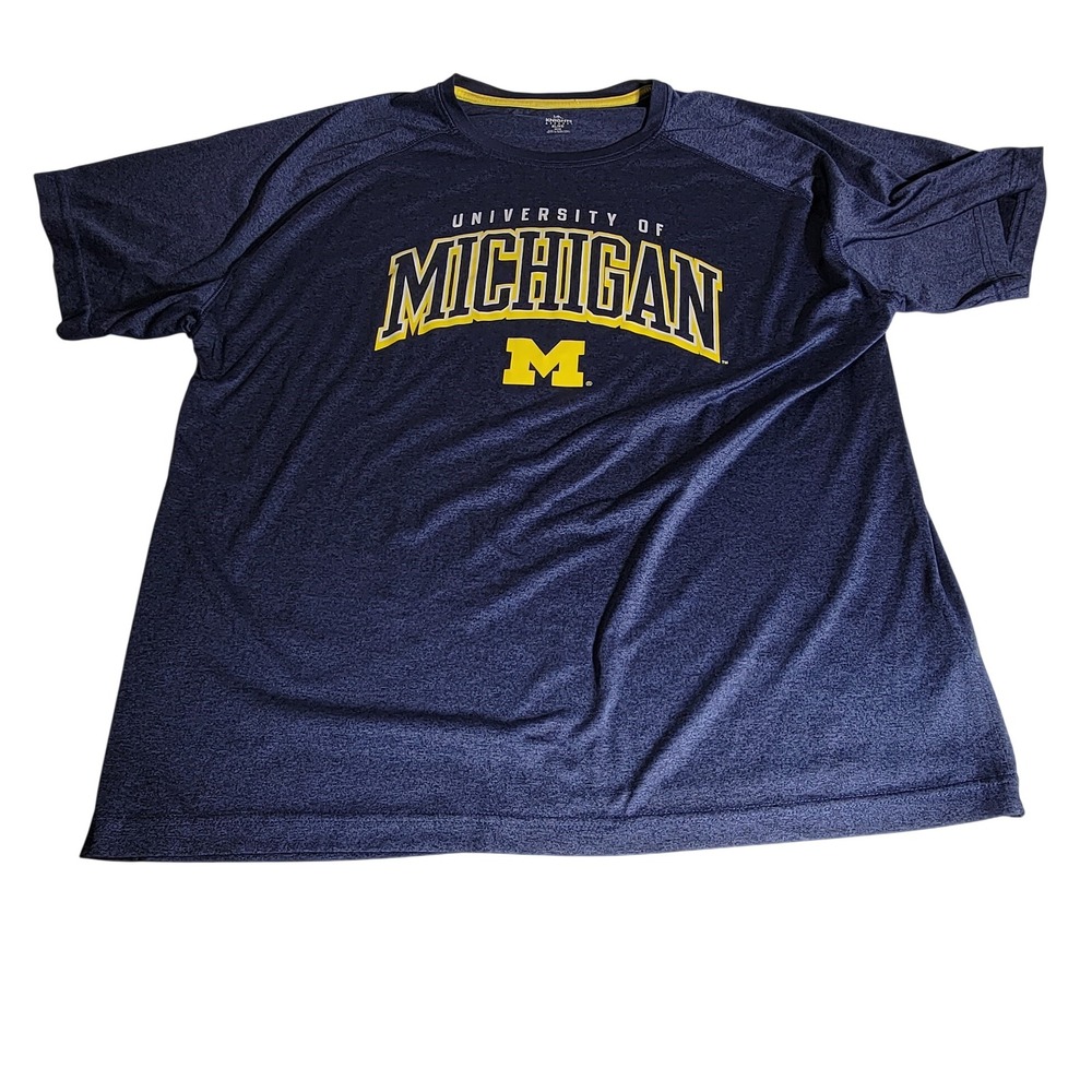 Knights Apparel Michigan Wolverines NCAA Performance T-Shirt Mens XL Navy Blue